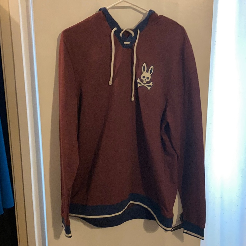 Psycho Bunny Burgundy Hoodie